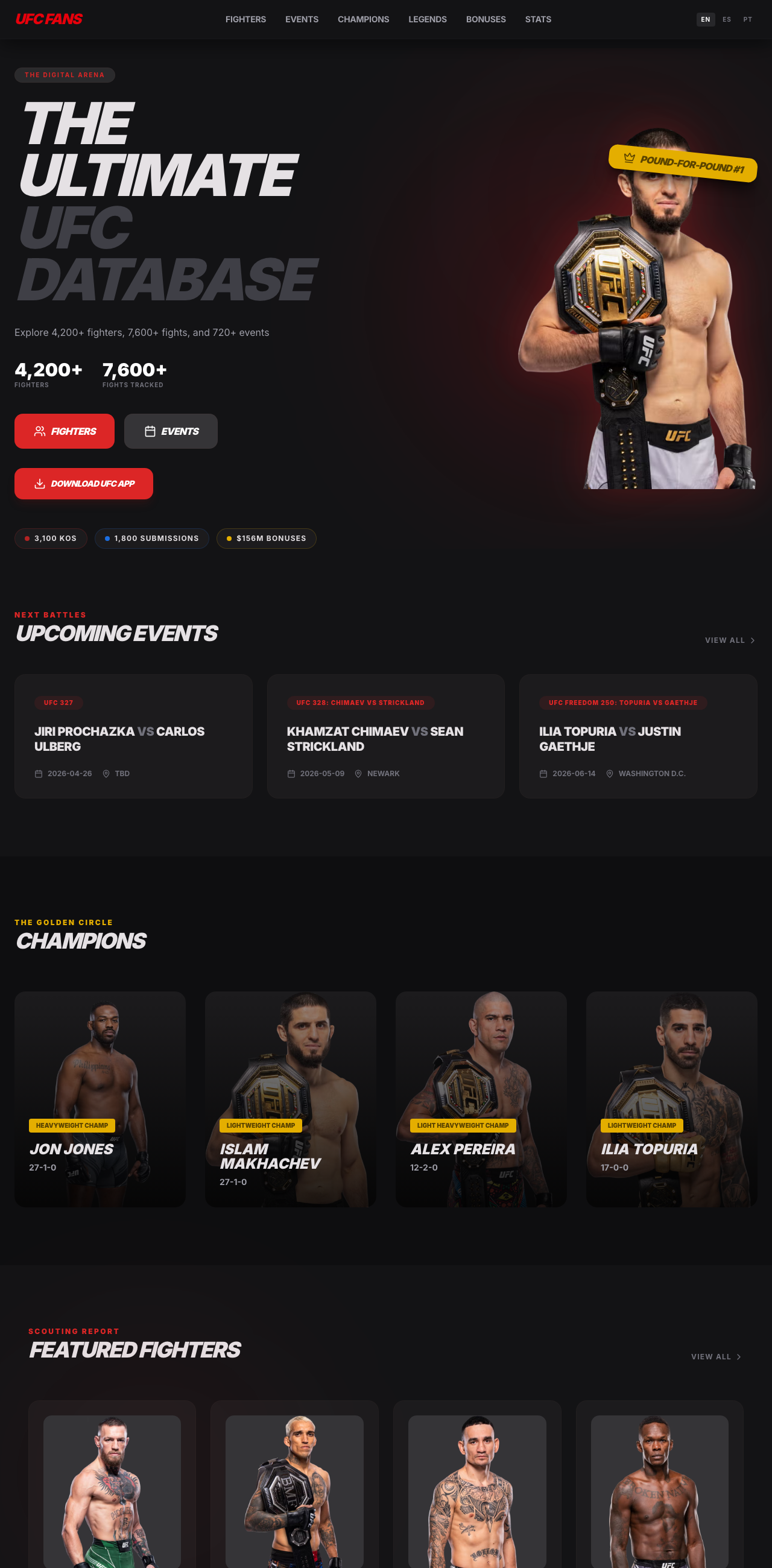 UFC Fans landing preview